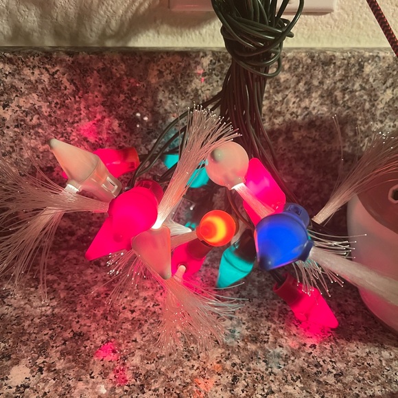 Vintage Christmas lights that work see pictures and a dainty glass Xmas ornament - Picture 8 of 11